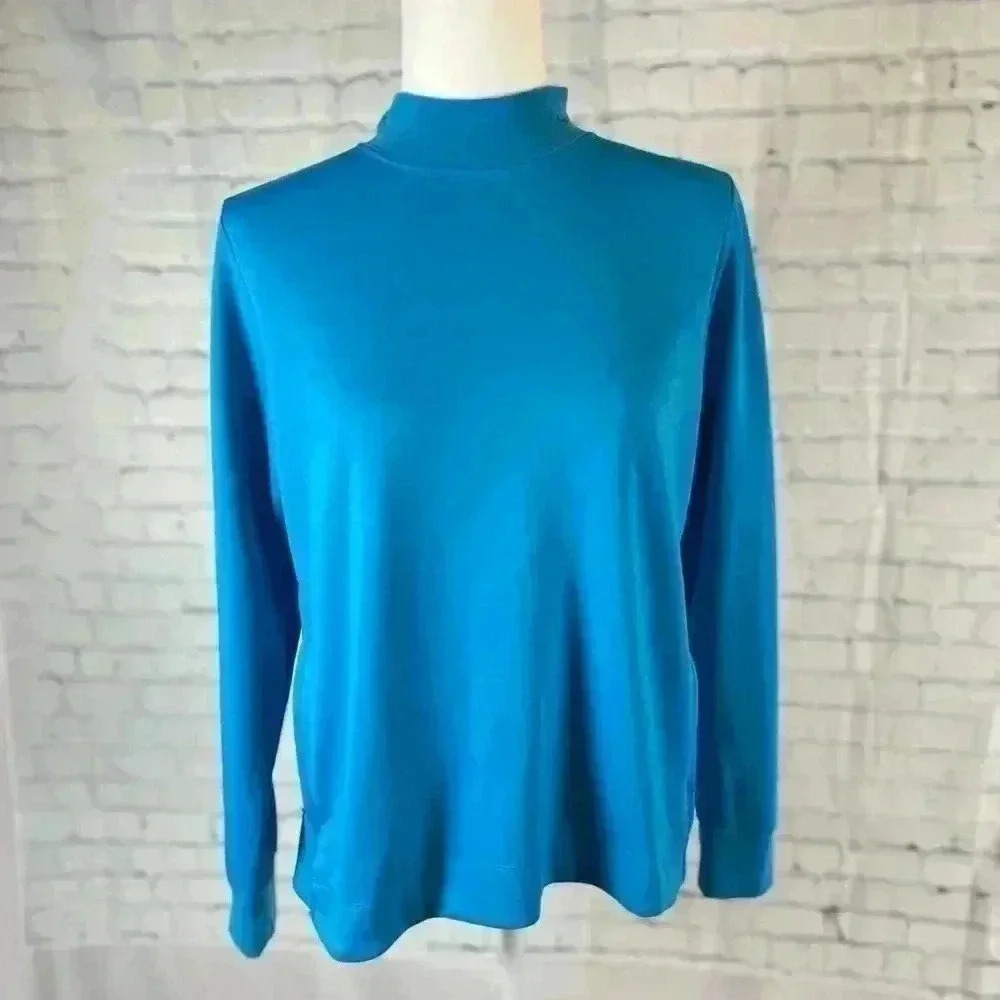 Nike Dri-Fit UV Fareway Midlayer Golf Pullover Blue‎ Zip Woman’s Size s Pockets